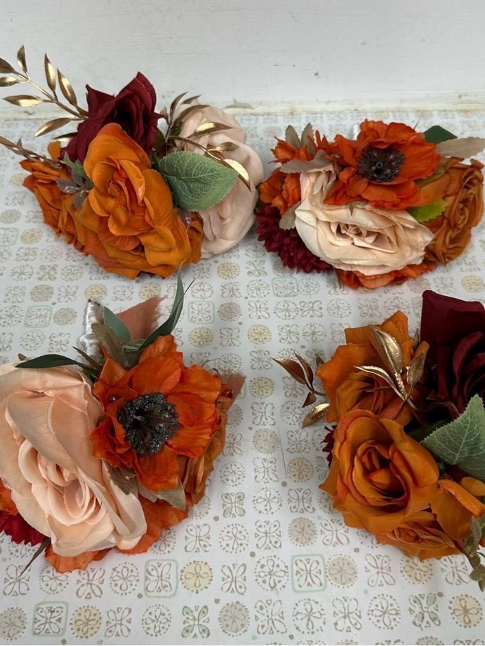 Autumn Floral Small Bouquets Set of 4